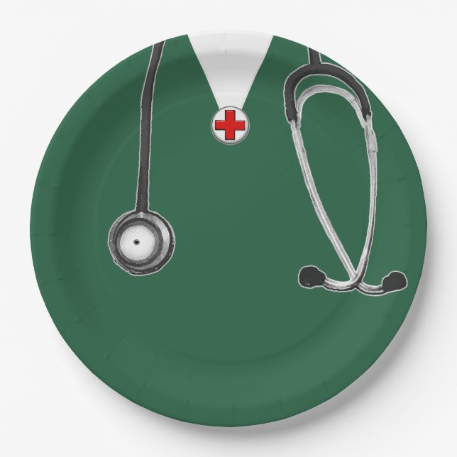 Plato De Papel Fiesta de Doctor (Anverso)