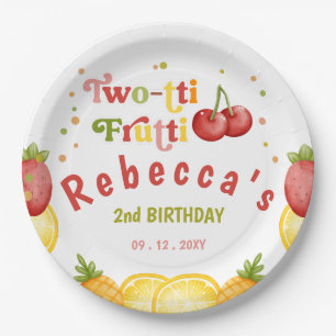 Plato De Papel Fiesta de dos tti Frutti Fruity Segunda Fiesta de