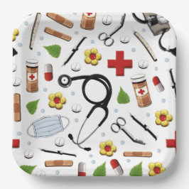 Plato De Papel Fiesta de enfermería de enfermería