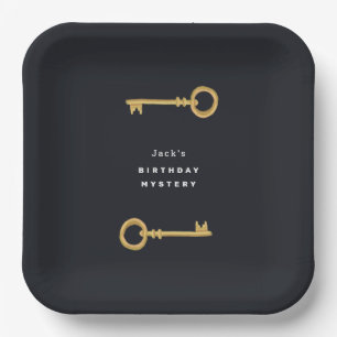 Plato De Papel Fiesta de Escape Room