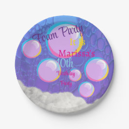 Plato De Papel Fiesta de espuma Cumpleaños