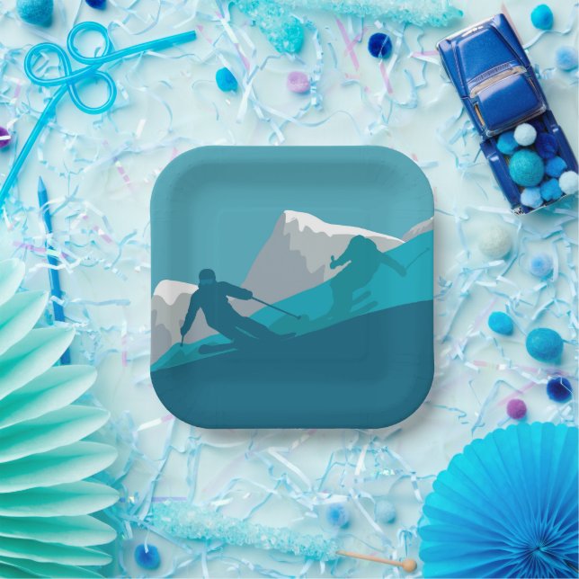 Plato De Papel Fiesta de esquí alpino (Fiesta)