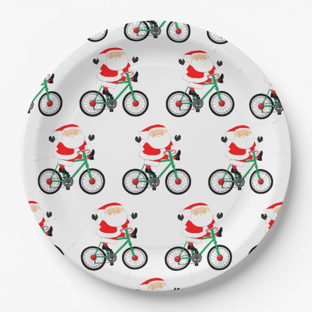 Plato De Papel Fiesta de feriado de Navidades creativos (Anverso)