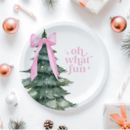 Plato De Papel Fiesta de feriado de navidades Oh Qué Divertido Ro