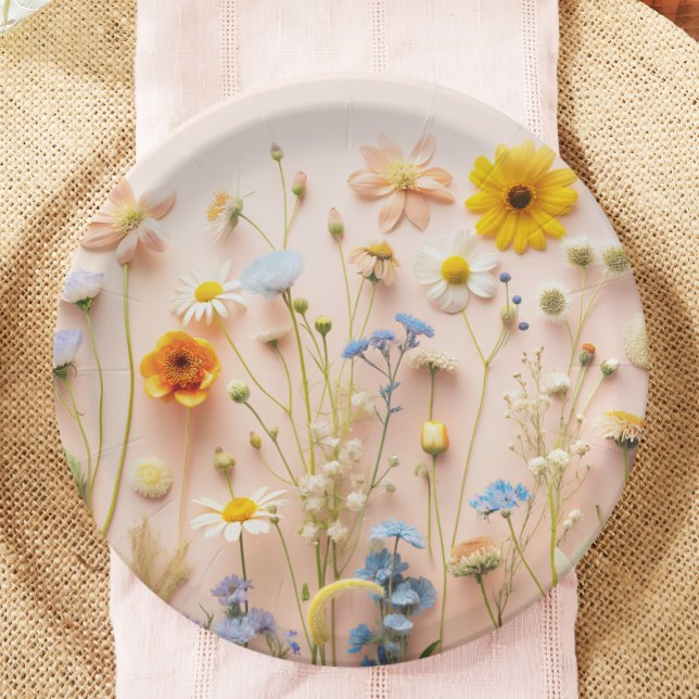 Plato De Papel Fiesta de flores silvestres (Subido por el creador)