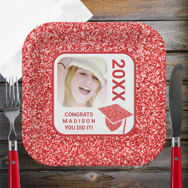 Plato De Papel Fiesta de fotografía elegante de Guay Grad Glam Re