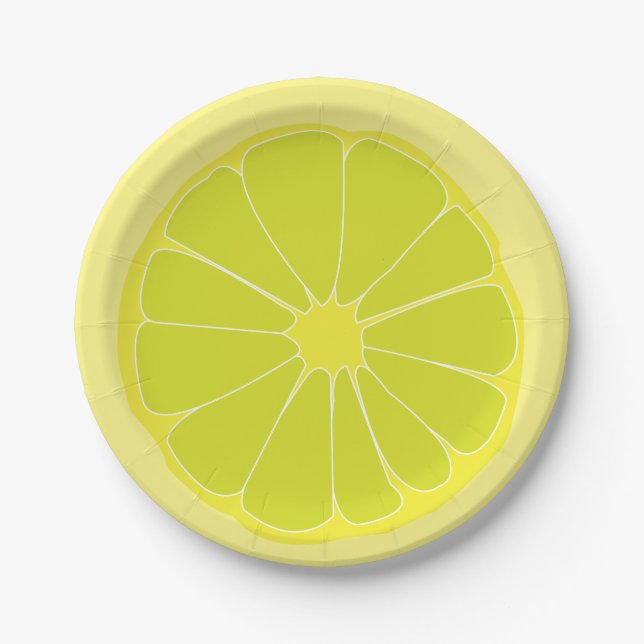 Plato De Papel Fiesta de Frutas de Lima (Anverso)