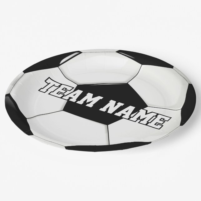 Plato De Papel Fiesta de fútbol / Banquete Personalizado nombre e (Angular)