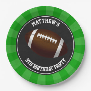 Plato De Papel Fiesta de fútbol Cake Dinner Plates Personalizado