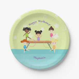 Plato De Papel Fiesta de gimnasia
