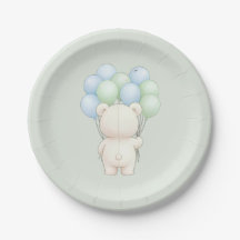 Fiesta de globos de osito de acuarela