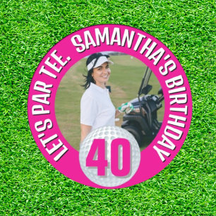 Plato De Papel Fiesta de golf Rosa Lady Amazing