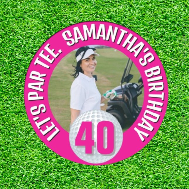 Plato De Papel Fiesta de golf Rosa Lady Amazing (Swing into Joy with Pink Lady Plates!)