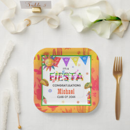 Plato De Papel Fiesta de Graduación Azteca
