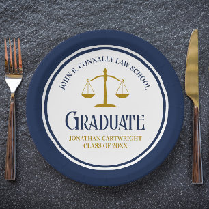Plato De Papel Fiesta de Graduación de la Facultad de Derecho Azu