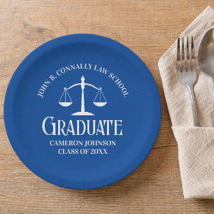 Plato De Papel Fiesta de Graduación de la Facultad de Derecho Azu