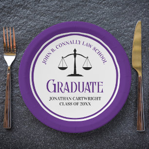 Plato De Papel Fiesta de Graduación de la Facultad de Derecho Per