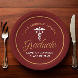 Plato De Papel Fiesta de Graduación de la Facultad de Medicina Ma