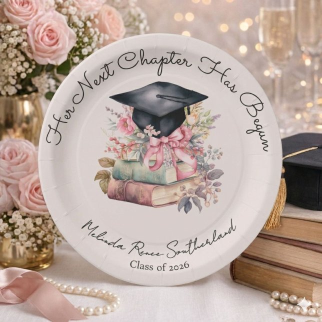 Plato De Papel Fiesta de Graduación de Libros de su Próximo Capít (Subido por el creador)