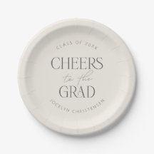Fiesta de graduación personalizada Cream Gray Chee