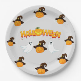 Plato De Papel Fiesta de Halloween
