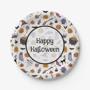 Plato De Papel Fiesta de Halloween
