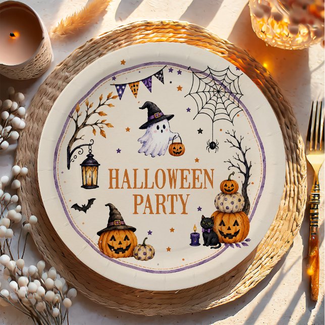 Plato De Papel Fiesta de Halloween (Subido por el creador)