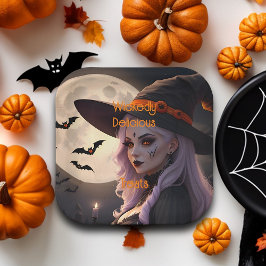 Plato De Papel Fiesta de Halloween de Dulces Perversamente Delici