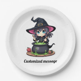 Plato De Papel Fiesta de Halloween infantil personalizada