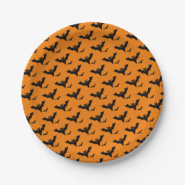 Plato De Papel Fiesta de Halloween Spooky Bats