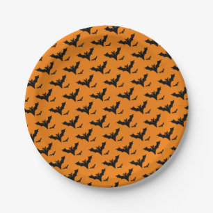 Plato De Papel Fiesta de Halloween Spooky Bats
