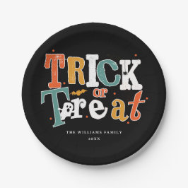 Plato De Papel Fiesta de Halloween Trick O Trek