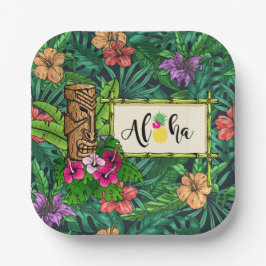 Plato De Papel Fiesta de Hawái