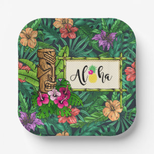 Plato De Papel Fiesta de Hawái