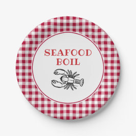 Plato De Papel Fiesta de hierba de pescado de sebo rojo