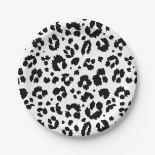 Plato De Papel Fiesta de impresión de leopardo salvaje o placa d