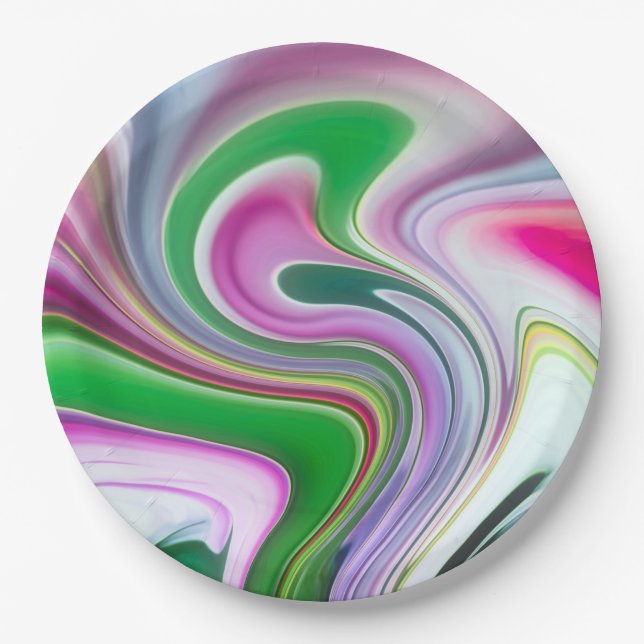 Plato De Papel Fiesta de jardín (Anverso)