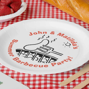 Plato De Papel Fiesta de jardín al aire libre de verano Barbacoa
