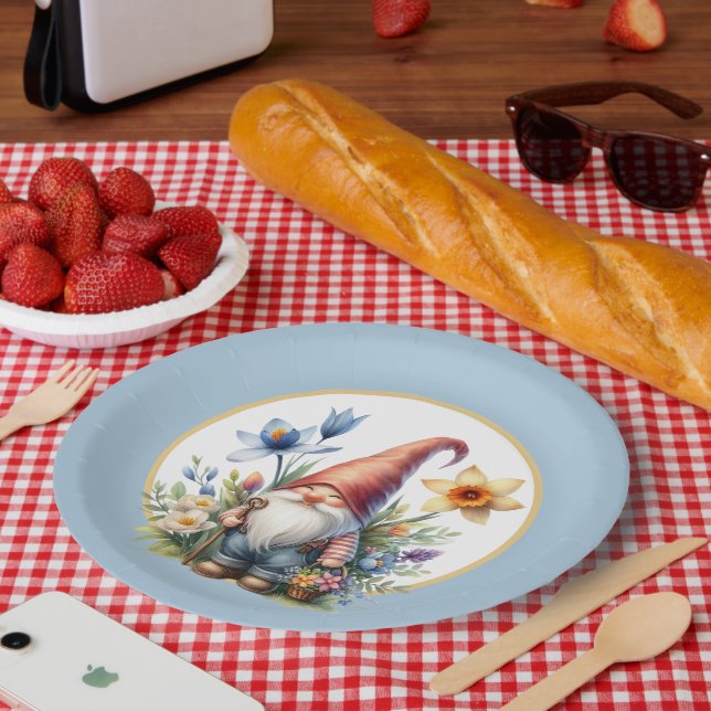 Plato De Papel Fiesta de jardín de primavera (Picnic)