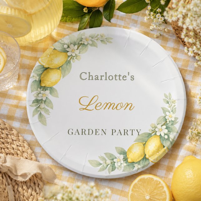 Plato De Papel Fiesta de jardín de verano con limón (Subido por el creador)