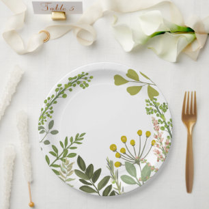 Plato De Papel Fiesta de Jardín de Verano Perenne