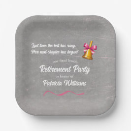 Plato De Papel Fiesta de Jubilación Bell de Escuela Clásica