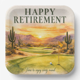 Plato De Papel Fiesta de Jubilación de Golf en Arizona