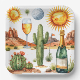 Plato De Papel Fiesta de Jubilación de Golf en Arizona