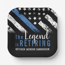 Plato De Papel Fiesta de Jubilación de la Policía Retirando a la 