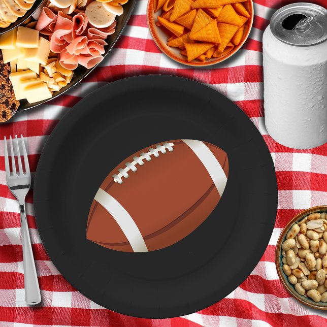 Plato De Papel Fiesta de la bolera de fútbol (Football Bowl Party Paper Plates)