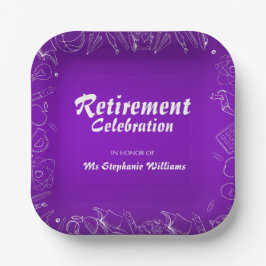 Plato De Papel Fiesta de la Celebración de los Maestros Retirados