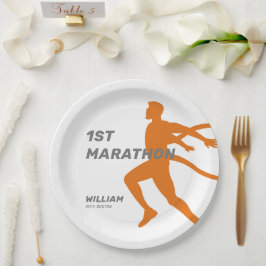 Plato De Papel Fiesta de la celebración de maratón de la publicac