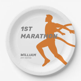 Plato De Papel Fiesta de la celebración de maratón de la publicac