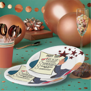 Plato De Papel Fiesta de la celebración de Trump ENORME hito